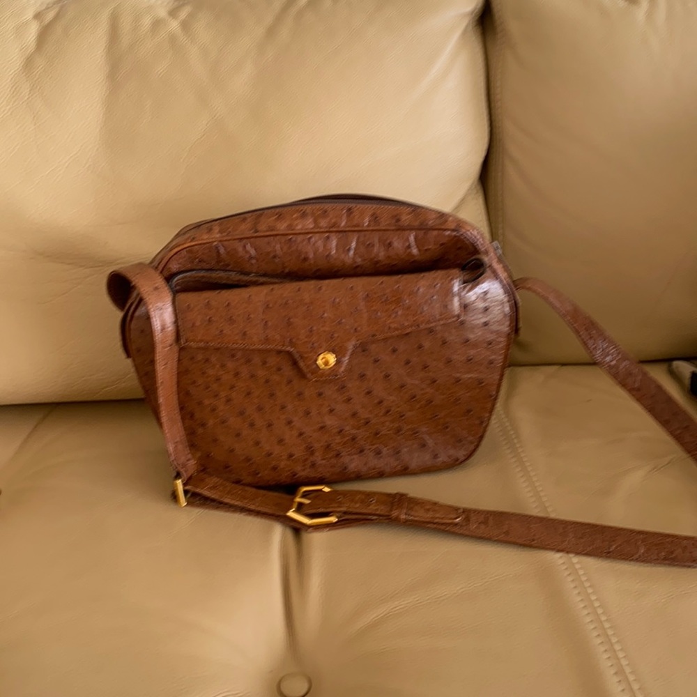 Christian Dior ostrich shoulder bag with 2nd evening bag included.